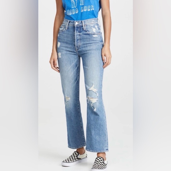 MOTHER Denim - MOTHER Superior The Rambler Ankle Jeans Holy Melancholy Wash Size 25 Distressed